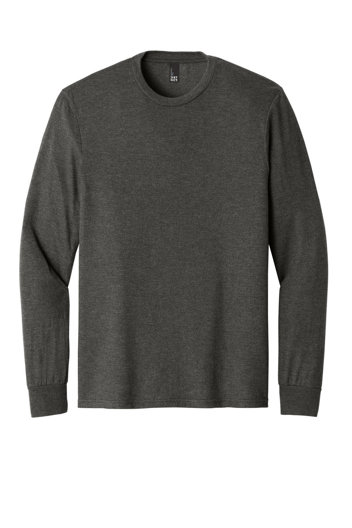 District Perfect Tri Long Sleeve Tee  DM132 Heathered Charcoal