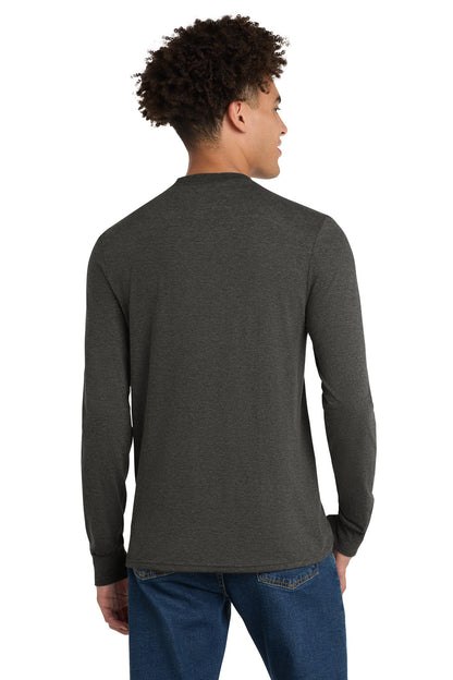 District Perfect Tri Long Sleeve Tee  DM132 Heathered Charcoal