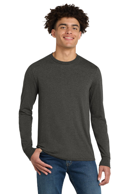 District Perfect Tri Long Sleeve Tee  DM132 Heathered Charcoal