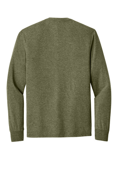 District Perfect Tri Long Sleeve Tee  DM132 Military Green Frost