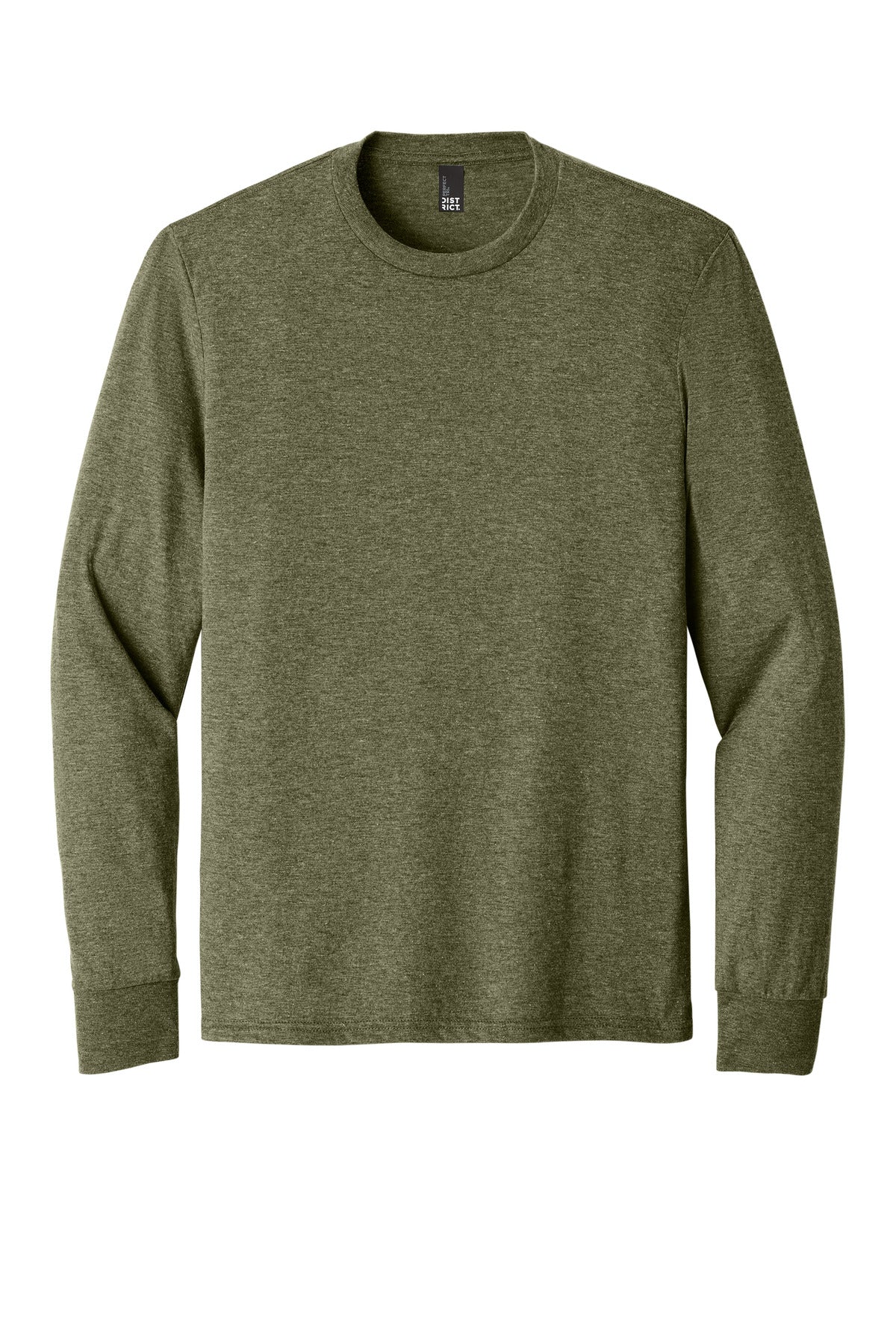 District Perfect Tri Long Sleeve Tee  DM132 Military Green Frost