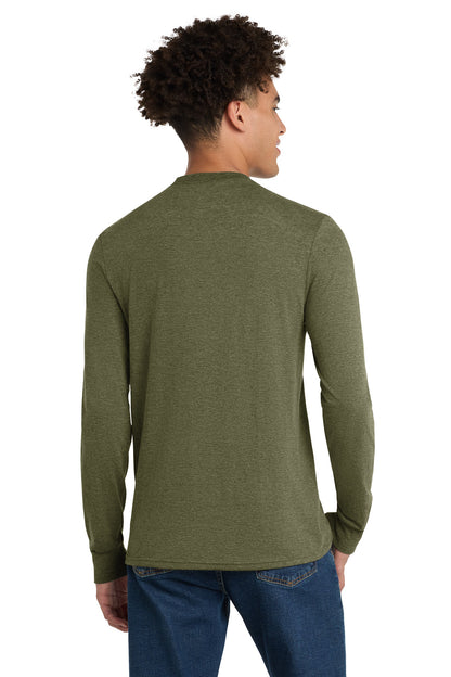 District Perfect Tri Long Sleeve Tee  DM132 Military Green Frost