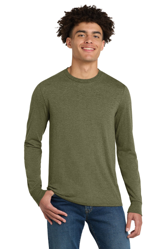 District Perfect Tri Long Sleeve Tee  DM132 Military Green Frost