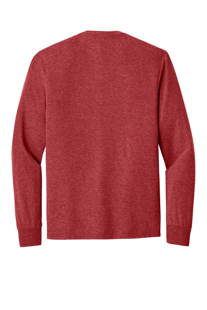 District Perfect Tri Long Sleeve Tee  DM132 Red Frost