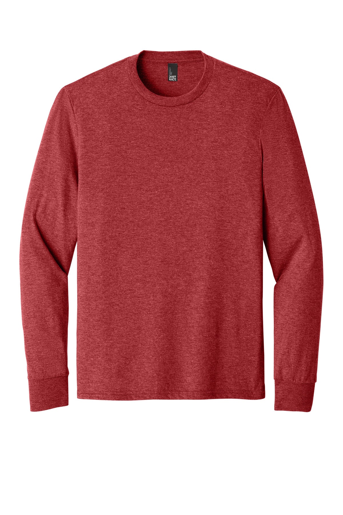 District Perfect Tri Long Sleeve Tee  DM132 Red Frost