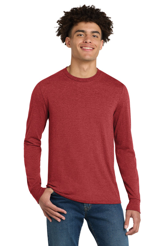 District Perfect Tri Long Sleeve Tee  DM132 Red Frost