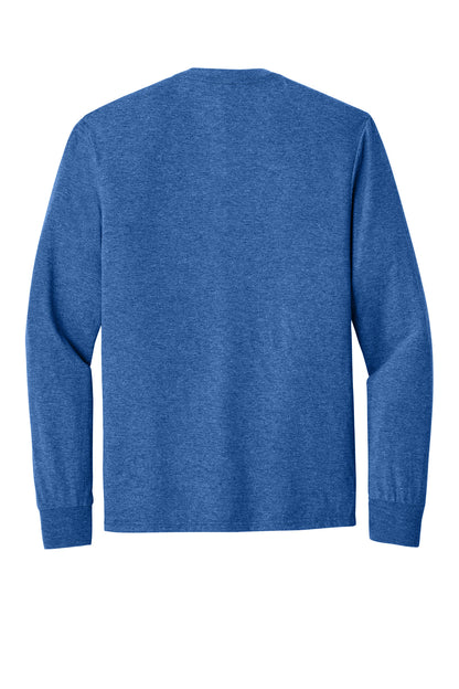 District Perfect Tri Long Sleeve Tee  DM132 Royal Frost