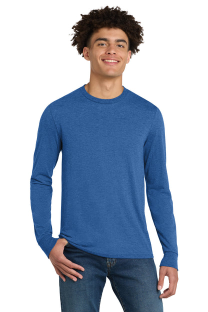 District Perfect Tri Long Sleeve Tee  DM132 Royal Frost