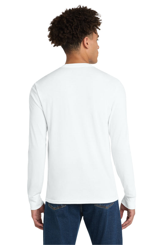 District Perfect Tri Long Sleeve Tee  DM132 White
