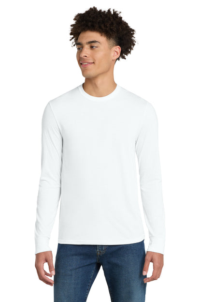 District Perfect Tri Long Sleeve Tee  DM132 White