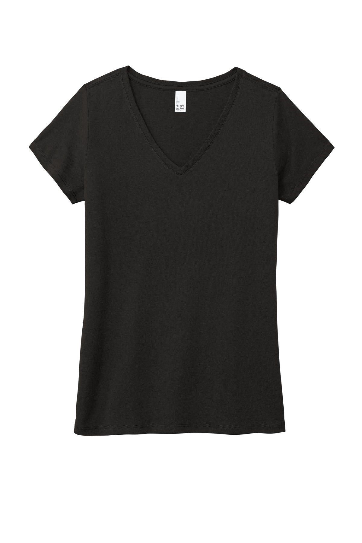 District Women's Perfect Tri V-Neck Tee DM1350L Black
