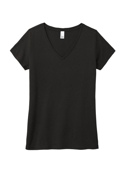 District Women's Perfect Tri V-Neck Tee DM1350L Black