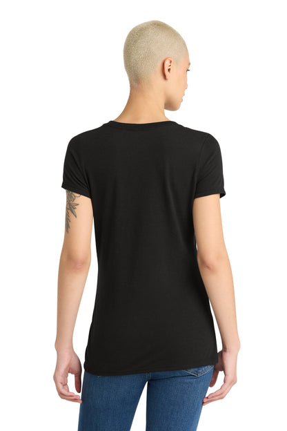 District Women's Perfect Tri V-Neck Tee DM1350L Black