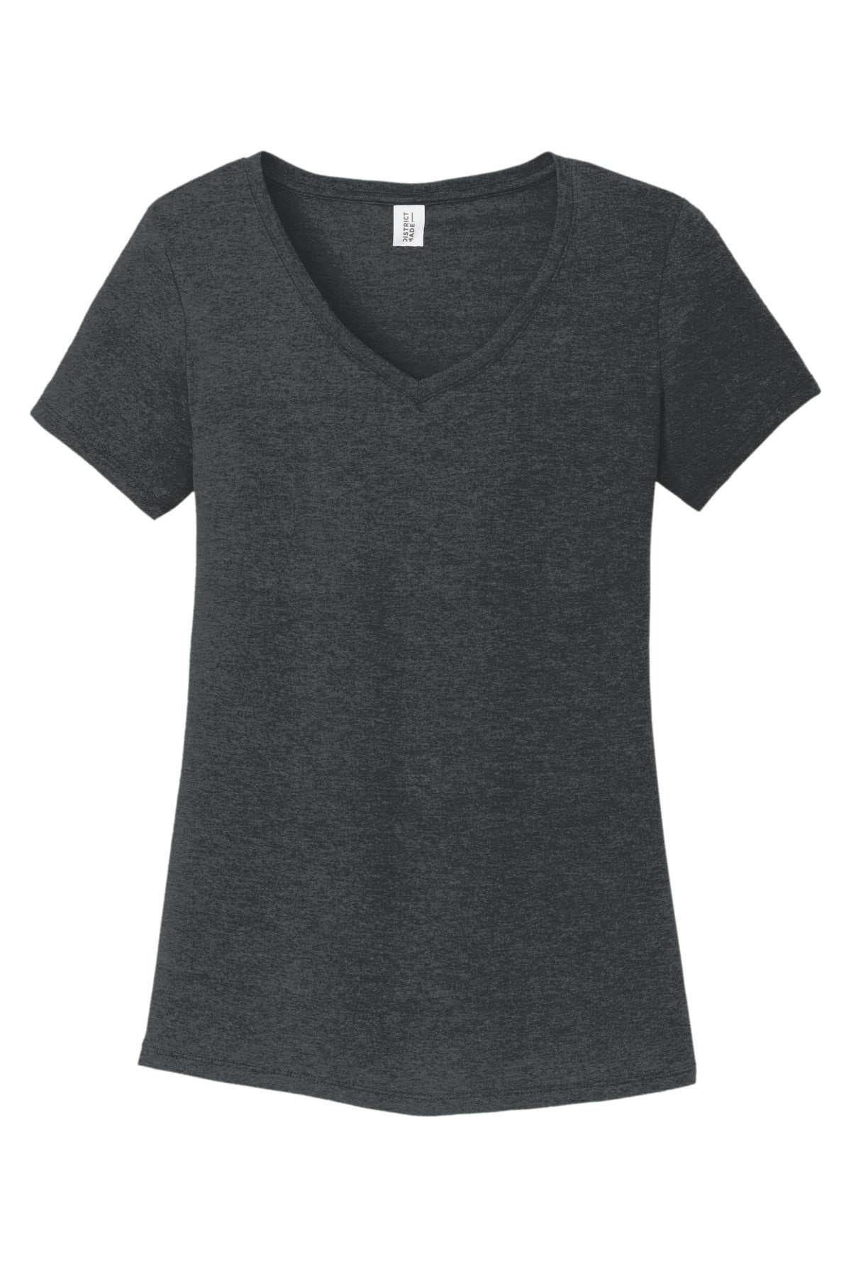 District Women's Perfect Tri V-Neck Tee DM1350L Black Frost