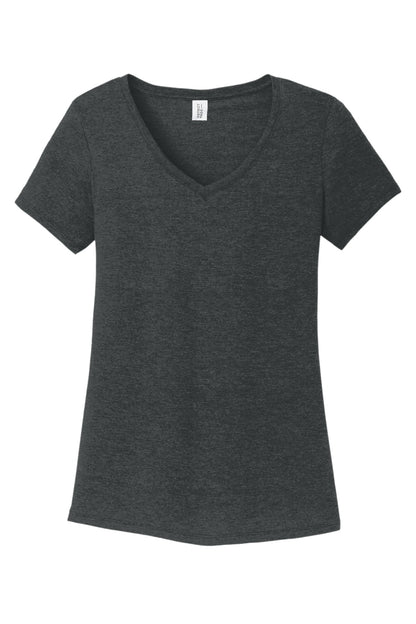District Women's Perfect Tri V-Neck Tee DM1350L Black Frost