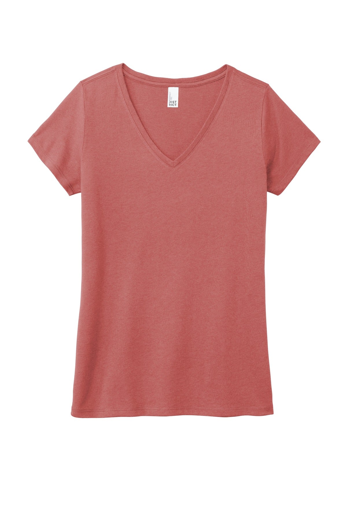 District Women's Perfect Tri V-Neck Tee DM1350L Blush Frost