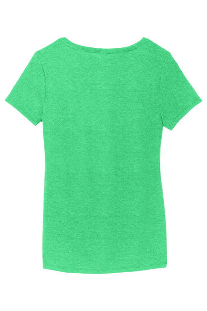 District Women's Perfect Tri V-Neck Tee DM1350L Green Frost