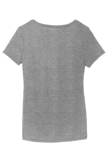 District Women's Perfect Tri V-Neck Tee DM1350L Grey Frost