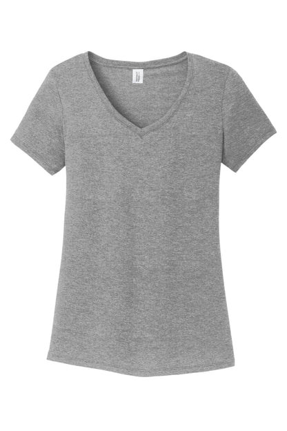 District Women's Perfect Tri V-Neck Tee DM1350L Grey Frost