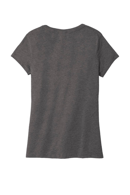 District Women's Perfect Tri V-Neck Tee DM1350L Heathered Charcoal