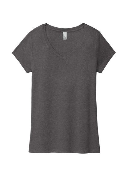 District Women's Perfect Tri V-Neck Tee DM1350L Heathered Charcoal