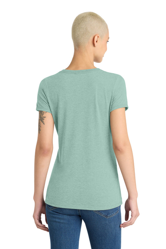 District Women's Perfect Tri V-Neck Tee DM1350L Heathered Dusty Sage