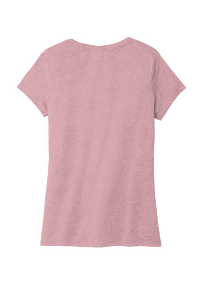 District Women's Perfect Tri V-Neck Tee DM1350L Heathered Lavender