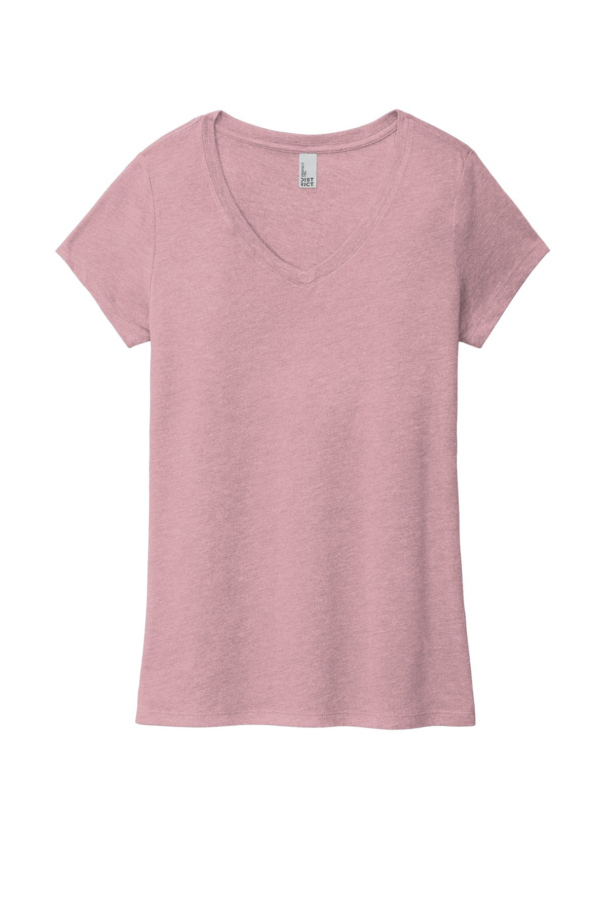 District Women's Perfect Tri V-Neck Tee DM1350L Heathered Lavender