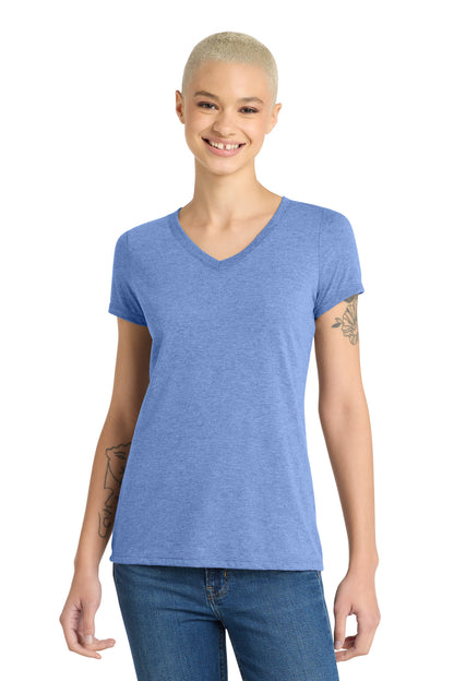 District Women's Perfect Tri V-Neck Tee DM1350L Maritime Frost