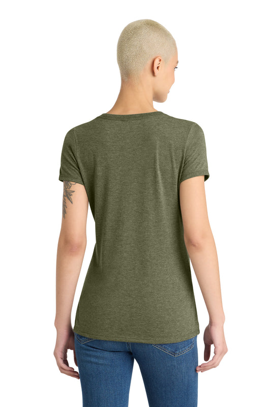 District Women's Perfect Tri V-Neck Tee DM1350L Military Green Frost