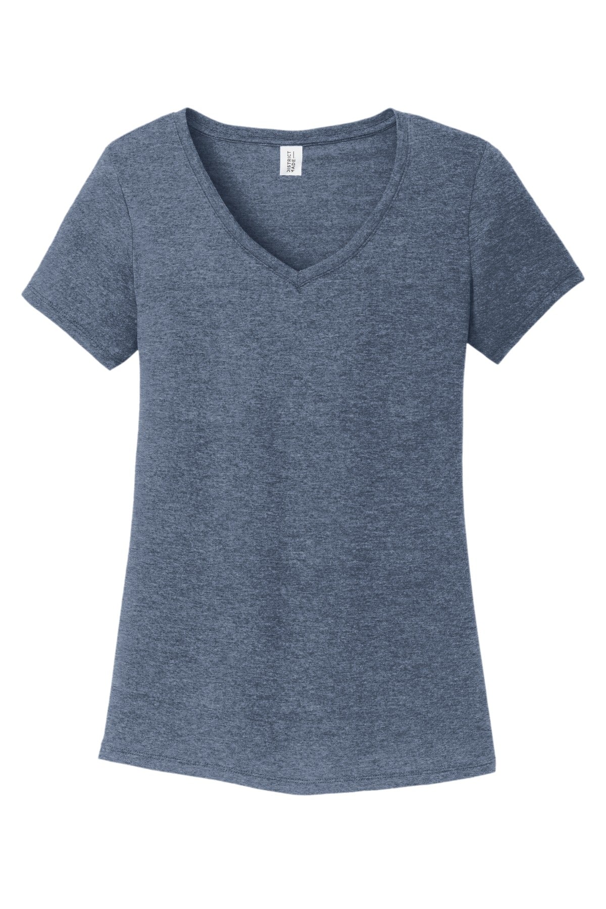 District Women's Perfect Tri V-Neck Tee DM1350L Navy Frost