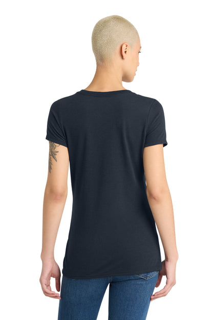 District Women's Perfect Tri V-Neck Tee DM1350L New Navy