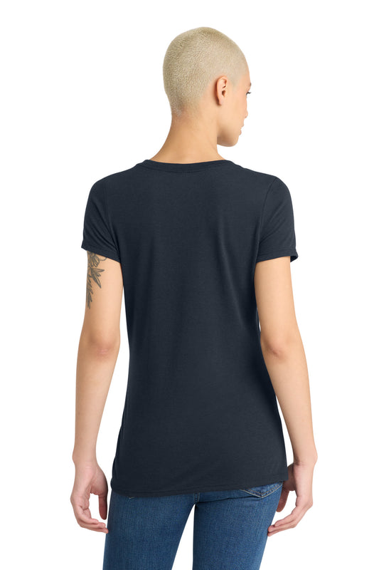 District Women's Perfect Tri V-Neck Tee DM1350L New Navy