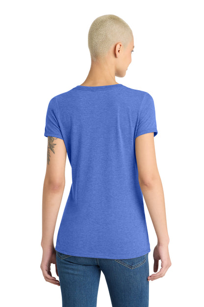 District Women's Perfect Tri V-Neck Tee DM1350L Royal Frost