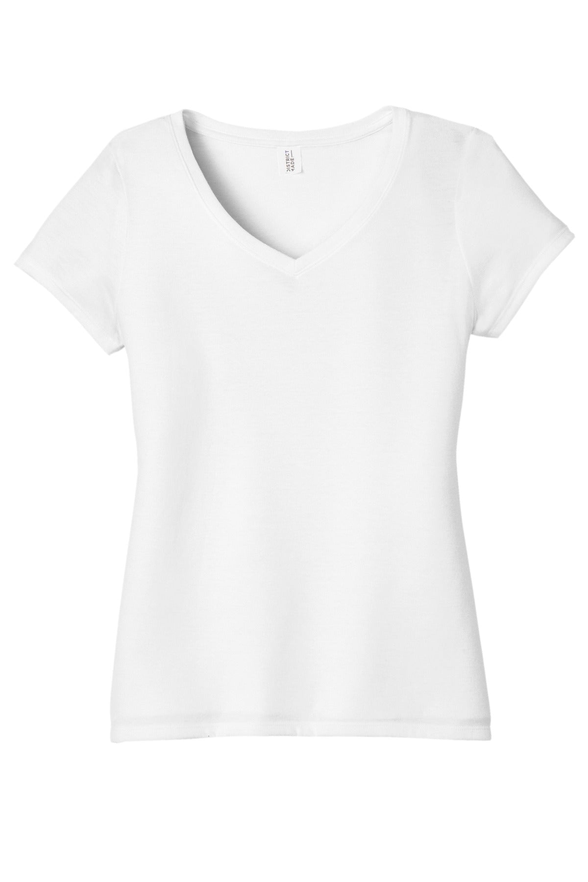 District Women's Perfect Tri V-Neck Tee DM1350L White