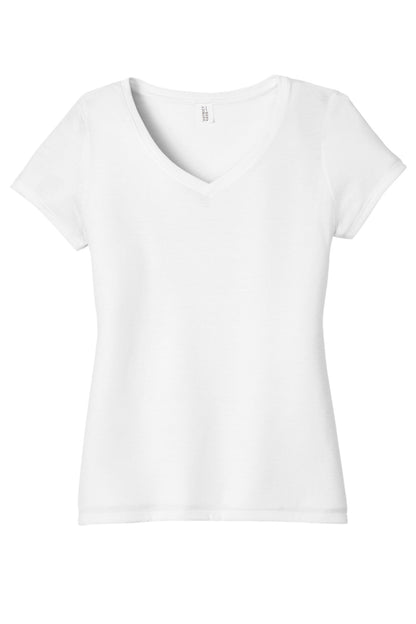 District Women's Perfect Tri V-Neck Tee DM1350L White