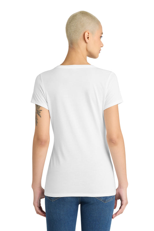 District Women's Perfect Tri V-Neck Tee DM1350L White