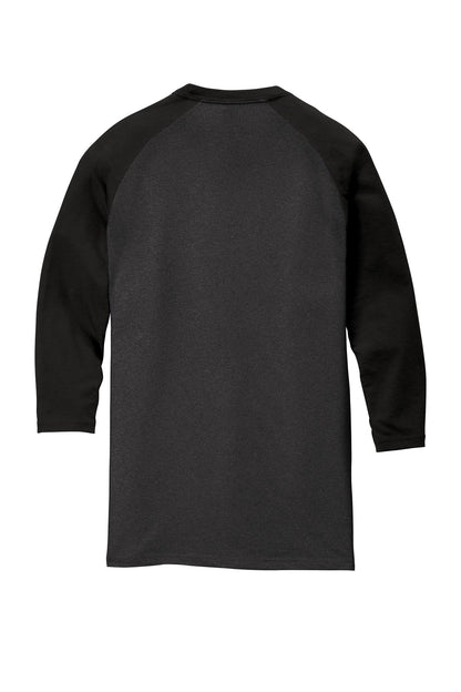 District Perfect Tri 3/4-Sleeve Raglan DM136 Black/ Black Frost