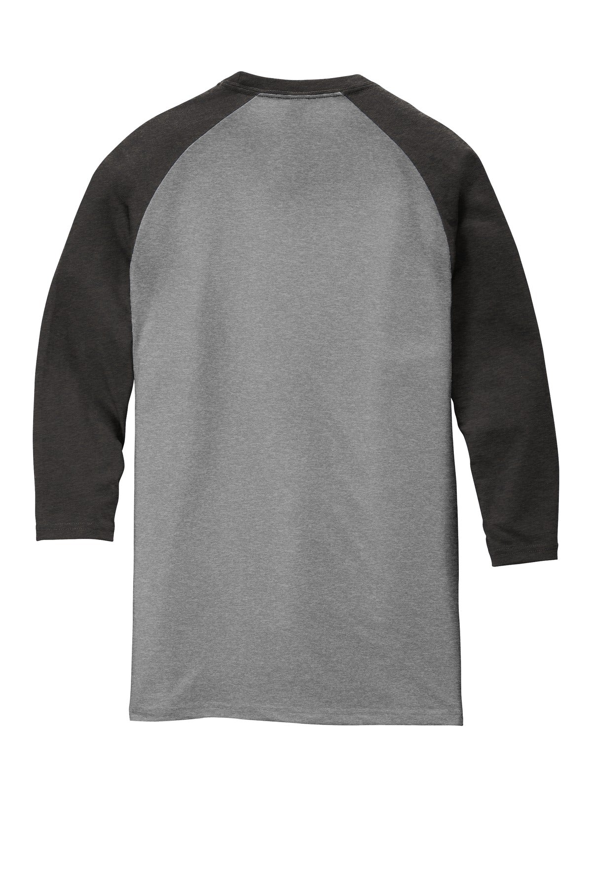 District Perfect Tri 3/4-Sleeve Raglan DM136 Black Frost/ Grey Frost