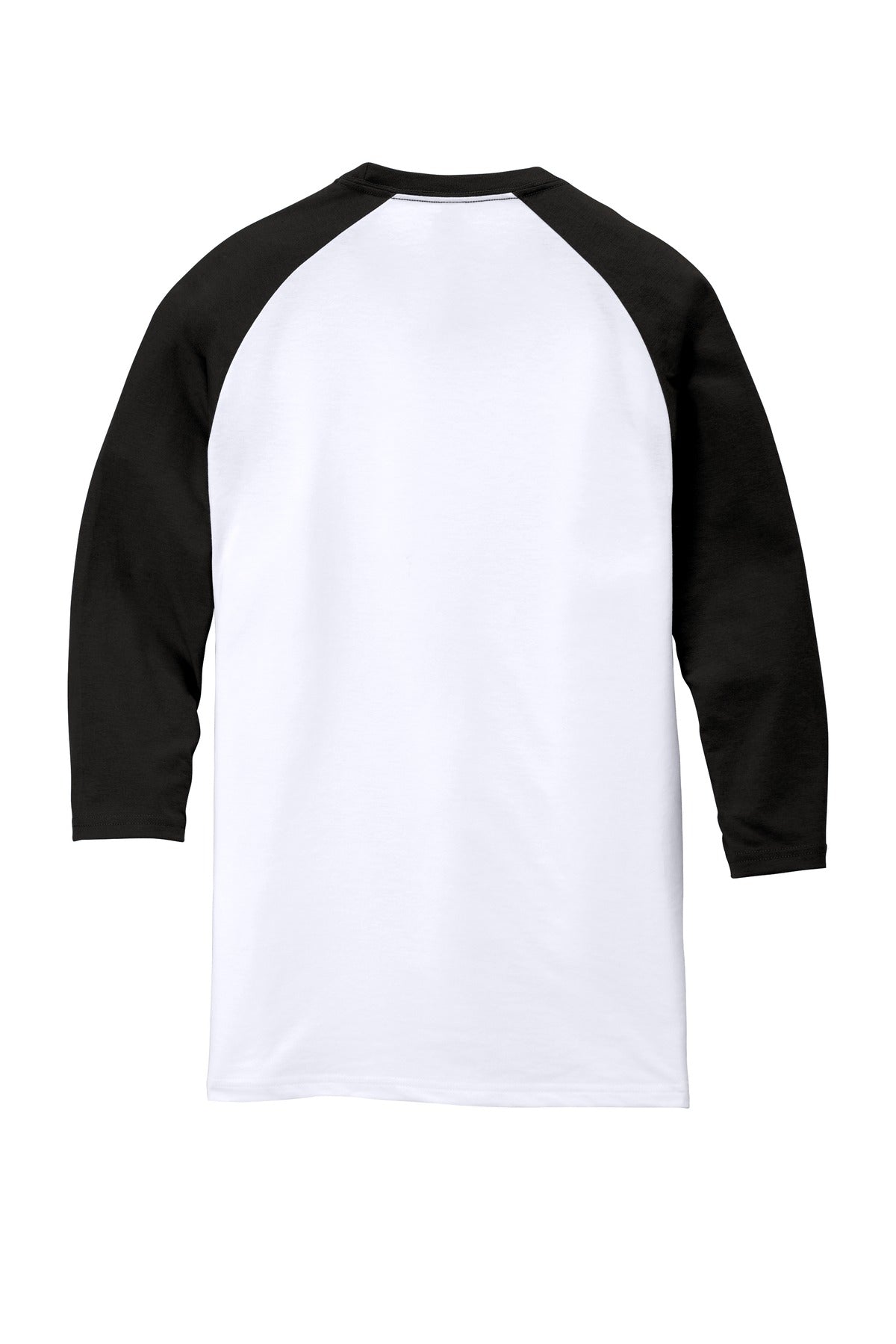 District Perfect Tri 3/4-Sleeve Raglan DM136 Black/ White