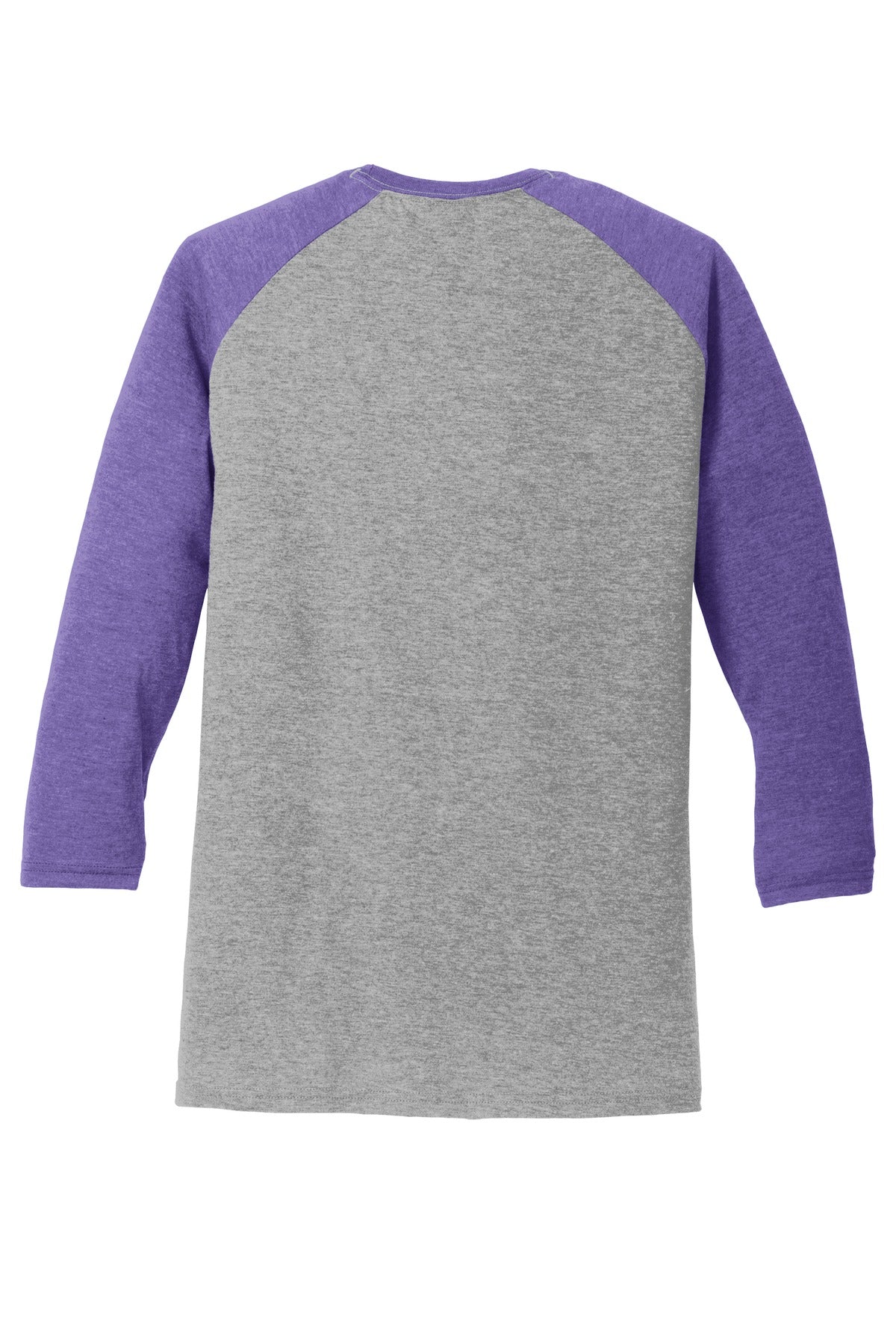 District Perfect Tri 3/4-Sleeve Raglan DM136 Purple Frost/ Grey Frost