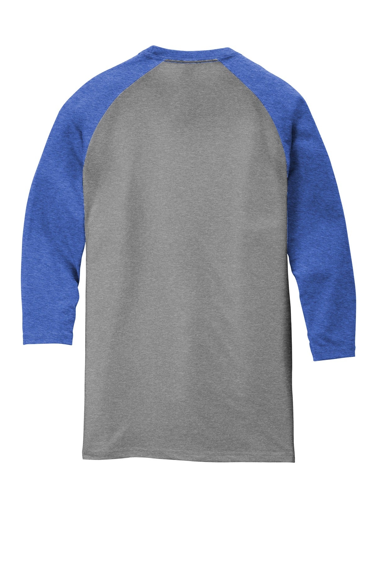 District Perfect Tri 3/4-Sleeve Raglan DM136 Royal Frost/ Grey Frost