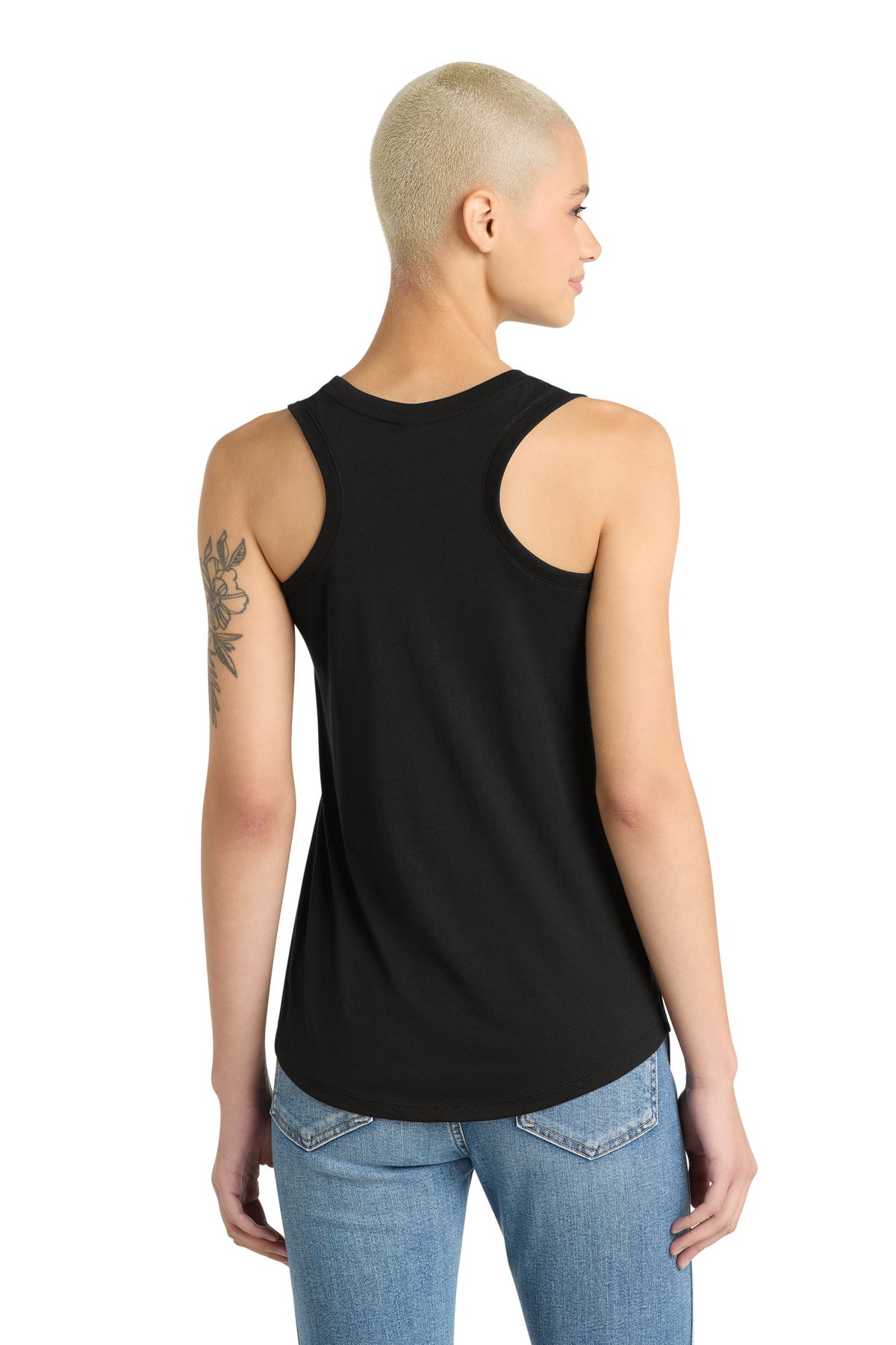 District Women's Perfect Tri Racerback Tank DM138L Black