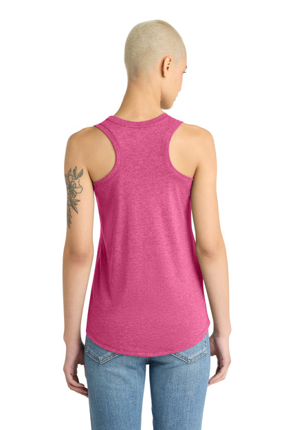 District Women's Perfect Tri Racerback Tank DM138L Fuchsia Frost