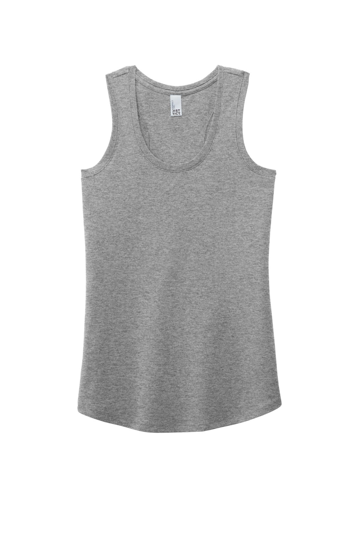 District Women's Perfect Tri Racerback Tank DM138L Grey Frost