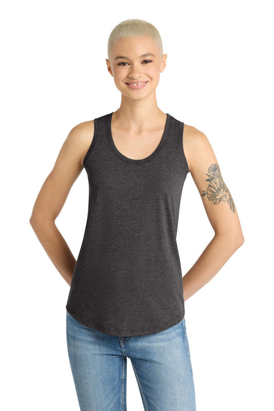 District Women's Perfect Tri Racerback Tank DM138L Heathered Charcoal