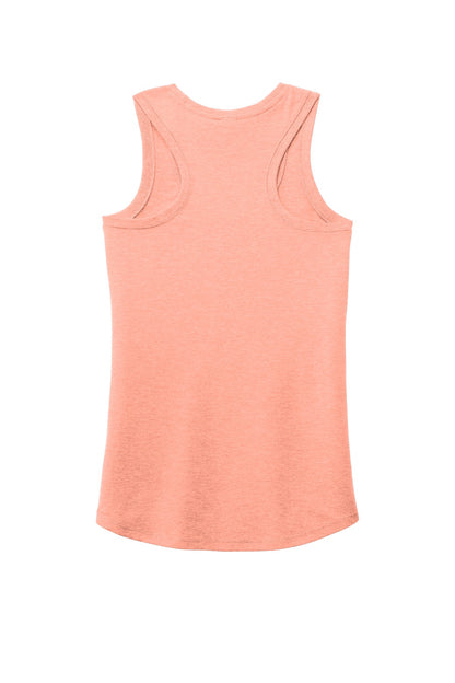 District Women's Perfect Tri Racerback Tank DM138L Heathered Dusty Peach
