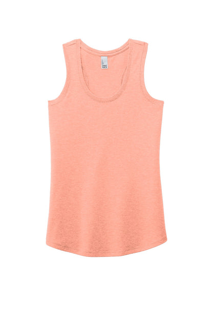 District Women's Perfect Tri Racerback Tank DM138L Heathered Dusty Peach
