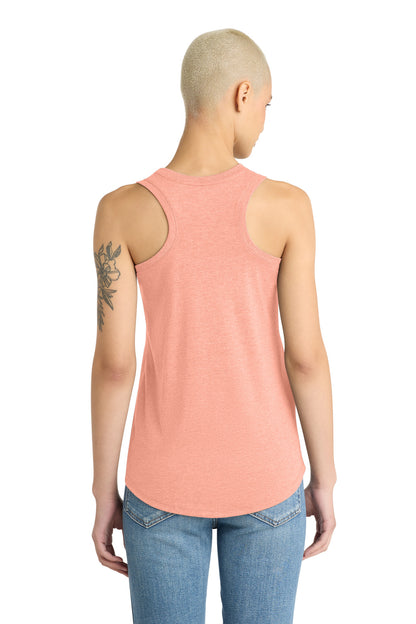 District Women's Perfect Tri Racerback Tank DM138L Heathered Dusty Peach