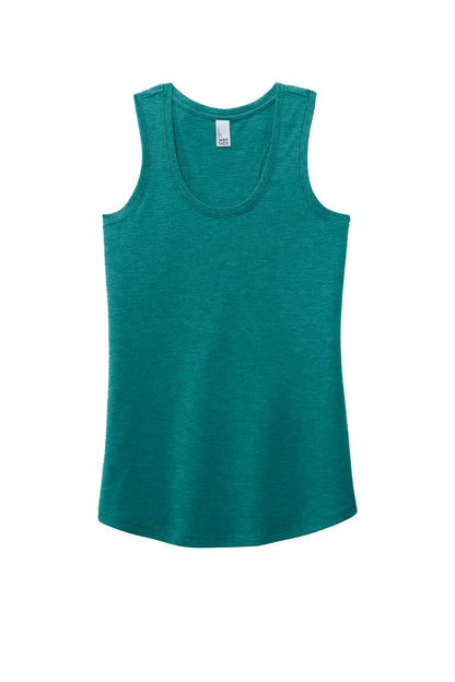 District Women's Perfect Tri Racerback Tank DM138L Heathered Teal